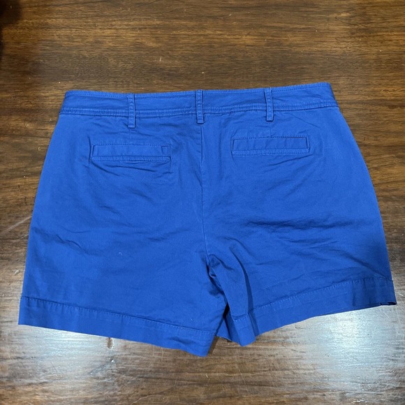 DKNY Jeans Shorts Women 12 Blue Chino Flat Front - Picture 7 of 11